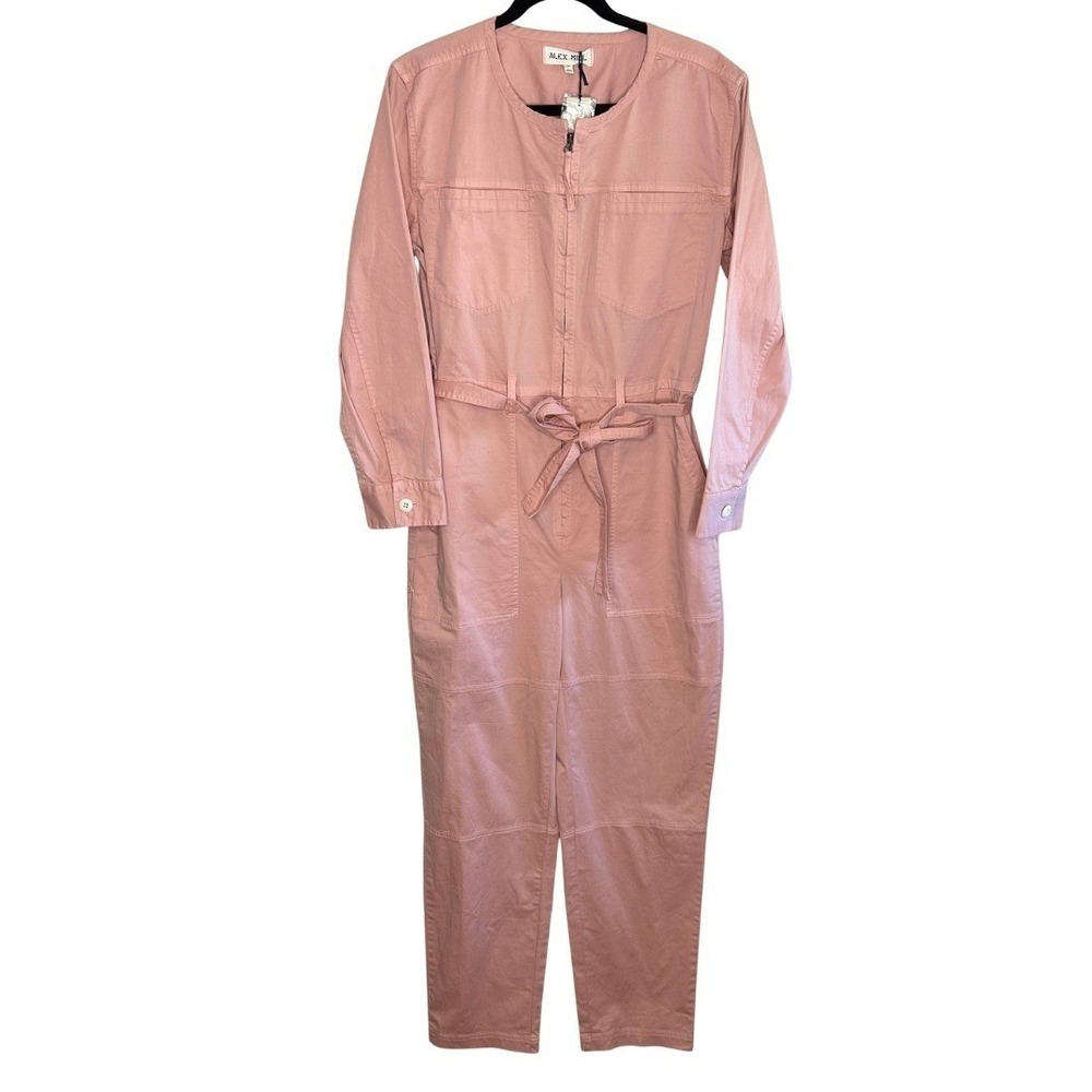 Alex Mill Jo Jumpsuit Misty Rose Pink Cotton Twill Boiler Suit NWT Size Medium - Picture 3 of 7